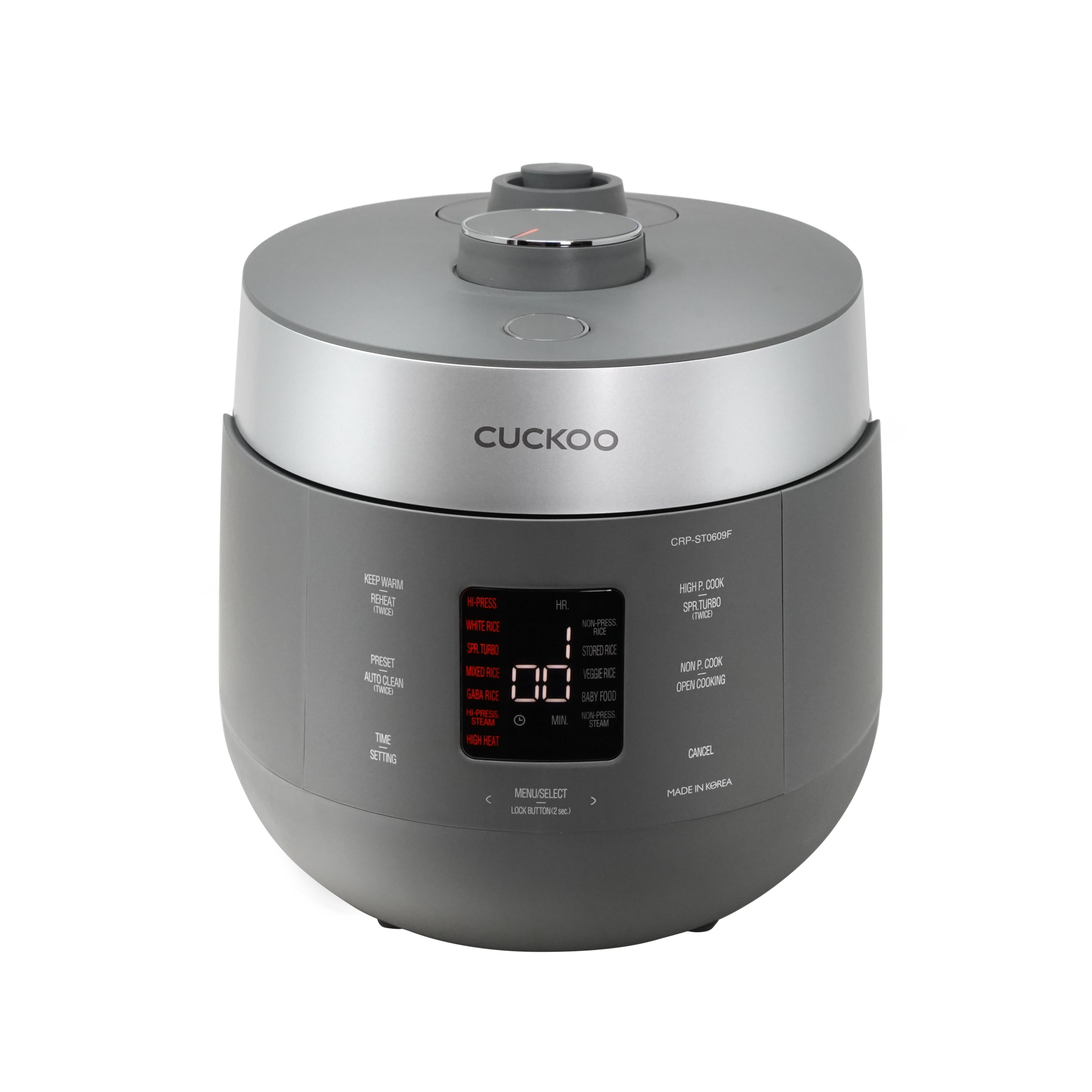  CUCKOO Pressure Cooker 10 Menu Options: Steamer, Slow Cook,  Sauté, Porridge, & More, User-Friendly LED Display, Stainless Steel Inner  Pot, 24 Cup / 6 Qt. (Uncooked) CMC-ZSN601F Black: Home & Kitchen