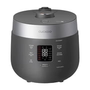 CUCKOO Twin Pressure Rice Cooker 6-Cup Uncooked / 12-Cup Cooked with Nonstick Inner Pot, Versatile Rice Maker & Warmer with 16 Menu Options, Open Cooking Mode, Voice Guide, Gray CRP-ST0609FG