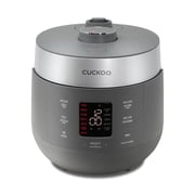 CUCKOO Twin Pressure Rice Cooker 10-Cup Uncooked / 20-Cup Cooked with Nonstick Inner Pot, Large Rice Maker & Warmer with 16 Menu Options, Open Cooking Mode, Voice Guide, Gray CRP-ST1009FG