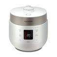 thumbnail image 1 of CUCKOO Twin Pressure Rice Cooker 10-Cup Uncooked / 20-Cup Cooked with Nonstick Inner Pot, Large Rice Maker & Warmer with 16 Menu Options, Open Cooking Mode, Voice Guide, White (CRP-ST1009FW), 1 of 10