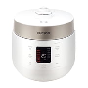 CUCKOO Twin Pressure Rice Cooker 10-Cup Uncooked / 20-Cup Cooked with Nonstick Inner Pot, Large Rice Maker & Warmer with 16 Menu Options, Open Cooking Mode, Voice Guide, White CRP-ST1009FW