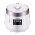 thumbnail image 1 of CUCKOO High Pressure Rice Cooker 10-Cup Uncooked / 20-Cup Cooked with Nonstick Inner Pot, Large Rice Maker with 13 Menu Options and Steam Plate, Fuzzy Logic Tech, Voice Guide, White (CRP-P1009SW), 1 of 9