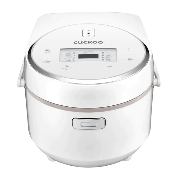 CUCKOO Micom Rice Cooker 8-Cup Uncooked / 16-Cup Cooked with Nonstick Inner Pot, Large Rice Maker with 11 Menu Options, Fuzzy Logic Technology, Auto Clean Mode, LCD Display, White (CR-0810F)