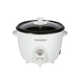 thumbnail image 1 of CUCKOO One Touch Rice Cooker 6-Cup (Uncooked) / 12-Cup (Cooked), Small Rice Cooker & Warmer with Steamer Tray, Versatile Grain Cooker, Soup Maker, Auto Keep Warm, White (CR-0601C), 1 of 7