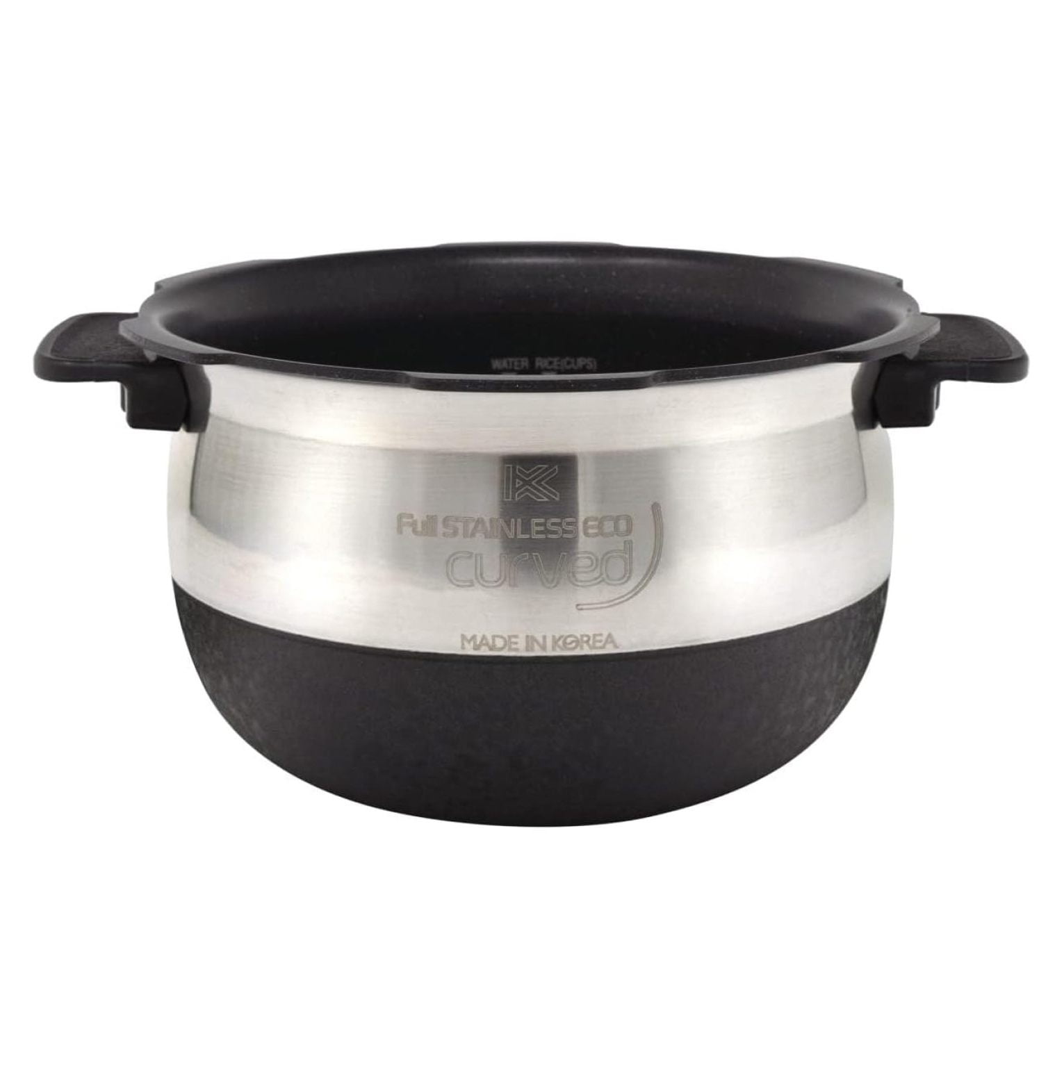 CUCKOO Replacement Inner Pot for Rice Cooker Model CRP-DHSR0609F/CRP-JHR0609F/CRP-LHTR0609FW Stainless/Black, 6 Cups (Uncooked), (INNERPOT-CRP-DH/JH/LH06)