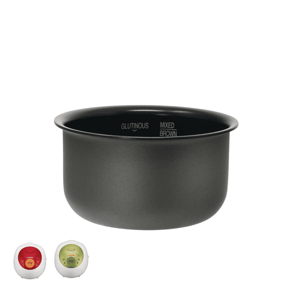 CUCKOO Replacement Inner Pot for Rice Cooker Model CR-0351FR/G, Black, 3 Cups (Uncooked)