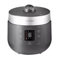 thumbnail image 1 of CUCKOO Twin Pressure Rice Cooker 10-Cup Uncooked / 20-Cup Cooked with Nonstick Inner Pot, Large Rice Maker & Warmer with 16 Menu Options, Open Cooking Mode, Voice Guide, Gray (CRP-ST1009FG), 1 of 9