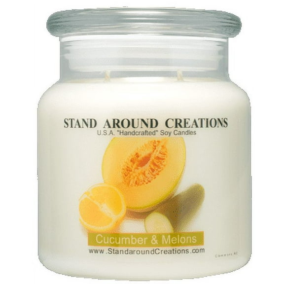 CUCUMBER & MELONS APOTHECARY 16-OZ. ALL NATURAL SOY CANDLE