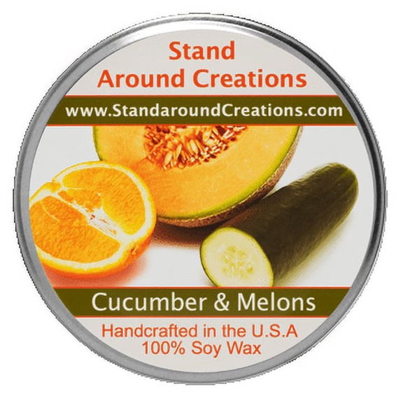 CUCUMBER & MELONS TUREEN 3-OZ. ALL NATURAL SOY CANDLE