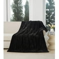 thumbnail image 1 of Cozy Haven Faux Fur Throw Blanket for Adults, Black, 50" x 72", 1 of 10