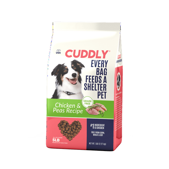 CUDDLY Chicken & Pea Grain Free Dry Dog Food, 5lb