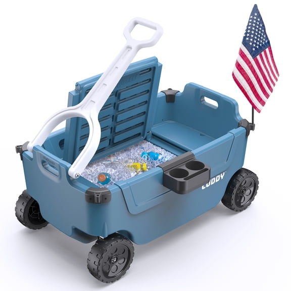 CUDDY Cooler Wagon – Premium Family Wagon and Gear Hauler with Built in 40 QT Cooler, Storage and Cup Holders