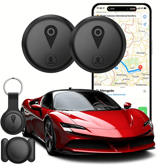CUDIAO 2 Pack Gps Tracker for Vehicles, Mini Hidden Vehicle Locator Portable Gps Tracker for Cars Splashproof Available for Ios Find My (Ios Only), No Monthly Fee Subscription