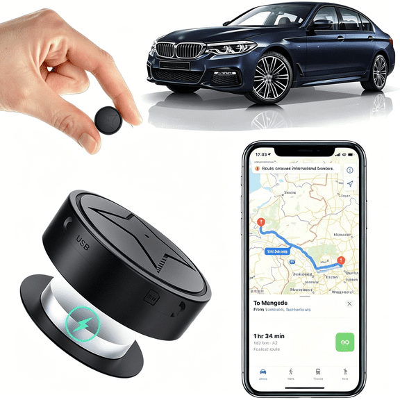 CUDIAO Gps Tracker for Vehicles, Strong Magnetic Car Vehicle Tracking Anti-Lost, No Monthly Fee, No Subscription, Multi-Function Gps Mini Locator with Free App (Pg12-20)