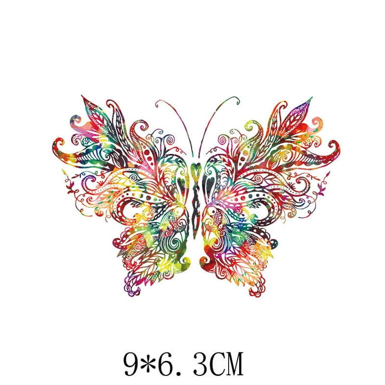 Cue Air Butterfly Iron on Transfer for T-shirts DIY Fabric Stickers for Clothing, Adult Unisex, Size: As Picture Shown