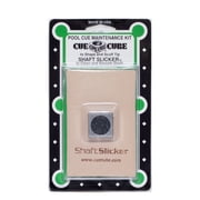 CUE CUBE Pool Billiard Cue TIP TOOL 2 in 1 Shaper Scuffer Nickel Radius Silver Color and Billiard Pool Cue Shaft Slicker on Blister Card Combo