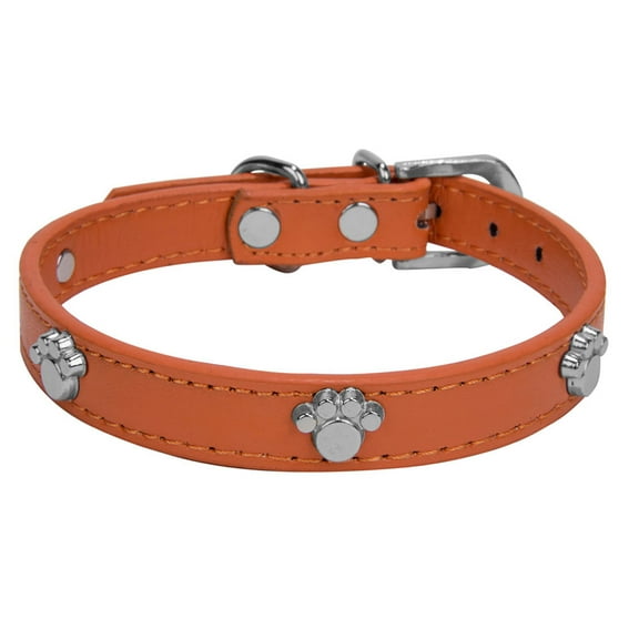 CUECUEPET Adjustable Dog Collar with Embellished Paw Bling Charms [Multiple Sizes]