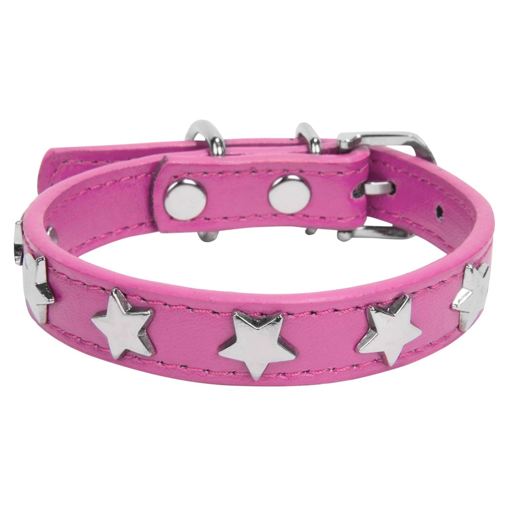 CUECUEPET Adjustable Dog Collar with Embellished Star Bling Charms [Multiple Sizes]