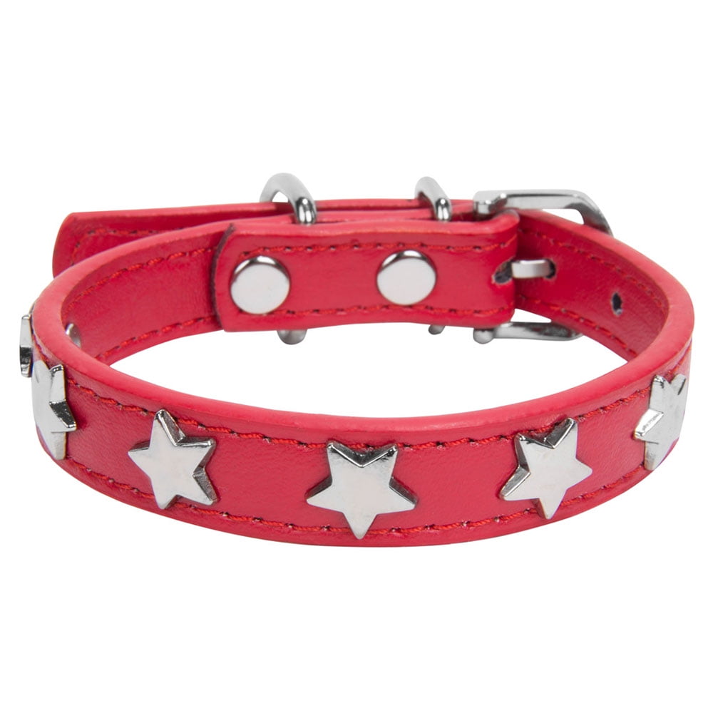 CUECUEPET Adjustable Dog Collar with Embellished Star Bling Charms [Multiple Sizes]