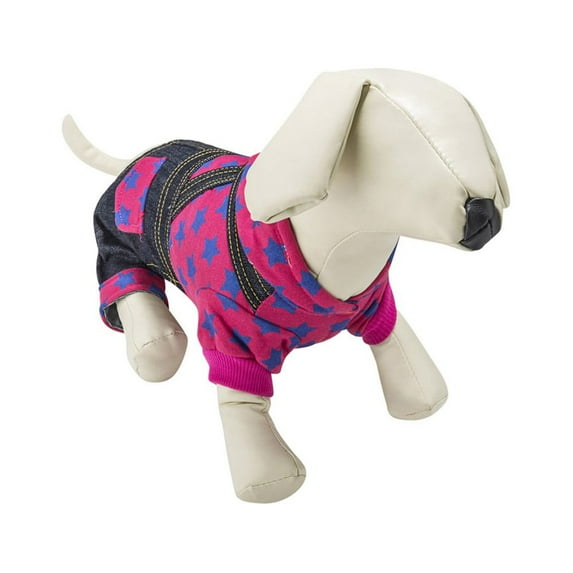 CUECUEPET Cotton Denim Overall Suspenders Suit Single Piece Easy to put on for Boy or Girl Dogs or Puppies [Multiple Sizes Available]