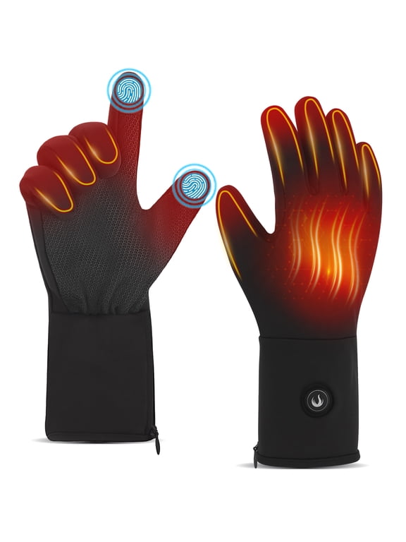 Heated Glove Liners, 7.4V Rechargeable Battery Electric Heating Thin Gloves
