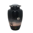 thumbnail image 1 of CUERO URNS Beautiful Girl with Moon Cremation Urn for Human Ashes  Adult Funeral Urn Handcrafted  Affordable Urn for Ashes, 1 of 3