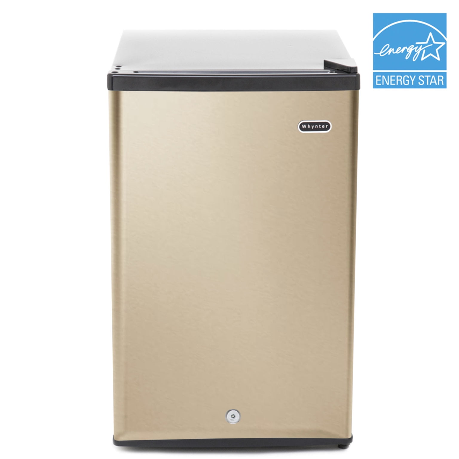CUF-210SSG Whynter 2.1 cu.ft Energy Star Upright Freezer with Lock in Rose Gold Sansujyuku sansujyuku.com