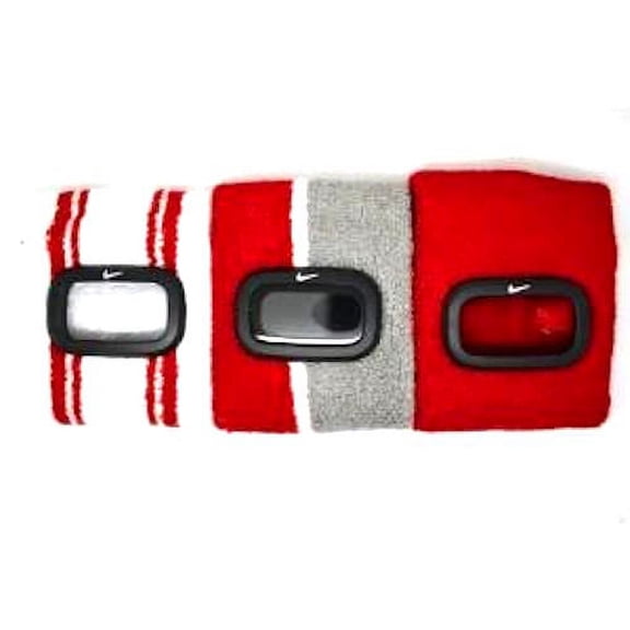 CUFF CLOTH WRISTBAND SPORT RUNNER TENNIS WORKOUT WATCH WHITE RED GRAY WR0094-904