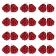 thumbnail image 1 of CUGBO 24Pcs Cheerleading Pom Poms, Handle Metallic Foil Flower Ribbons for Dance Sports Game Party (Red), 1 of 7