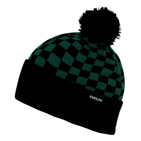 CUGLOG K019 Changbai Checker Beanie Hat-Kelly/Black