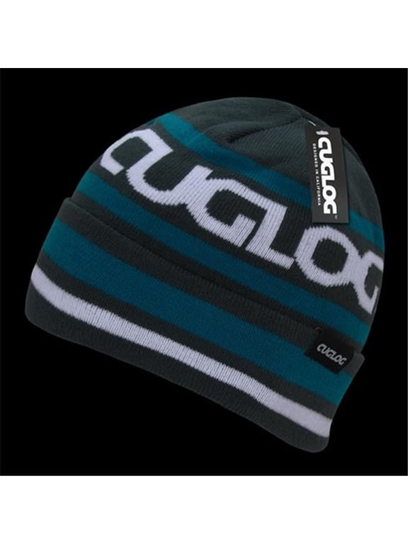 K022-DGYTEA Kailash Beanie - Dark Grey & Teal