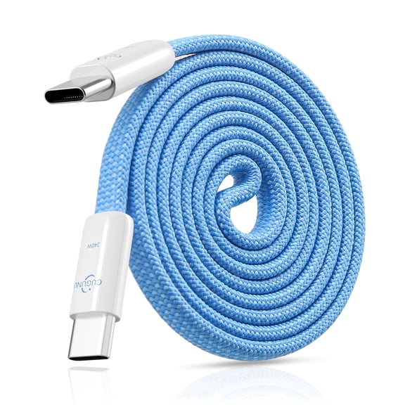 CUGUNU Auto-Curling USB C Charging Cable, 240W Fast Type C to USB C Charger Retractable Coiled Tangle-free Cord for iPhone 17/16/15 pro Android Phone Carplay Travel