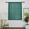 thumbnail image 1 of CUH 1pc Rome Short Door Window Curtain Tie-Up Voile Kitchen Scarf Tulle Cafe Tier Slot Top Sheer Half Window Drape Green W:23"xL:47", 1 of 8