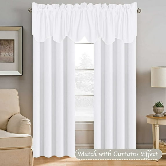 CUH 2 Panels Luxury Thermal Insulated Valance Window Living Room Drapes Blackout Curtain Privacy UV Protection Bedroom Rod Pocket