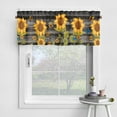 thumbnail image 1 of CUH 2 Piece Slot Top Short Window Curtain Sunflower Printed Window Drapes Rod Pocket Cafe Tier Kitchen Scarf Bathroom Valance Style -3 W:42"xL:63", 1 of 5