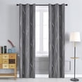 thumbnail image 1 of CUH Blackout Thick Solid UV Protection Drapes Modern Living Room Thermal Insulated Curtains Grommet Energy Efficient Window Curtain Grey 39x 98 inch, 1 of 4