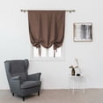 thumbnail image 1 of CUH Brown Blackout Roman Curtains for Kids Bedroom Thermal Insulated Curtains Rod Pocket Tie Up Shade Curtains 1-Panel for Small Windows Bathroom Kitchen (30 x 46 Inches Long), 1 of 7