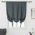 thumbnail image 1 of CUH Gray Blackout Roman Curtains for Kids Bedroom Thermal Insulated Curtains Rod Pocket Tie Up Shade Curtains 1-Panel for Small Windows Bathroom Kitchen (30 x 46 Inches Long), 1 of 7
