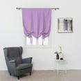 thumbnail image 1 of CUH Thermal Insulated Blackout Curtain - Bathroom Roman Curtain Purple Tie Up Shade for Small Window, Girls Room, Window Valance Balloon Blind, Rod Pocket 1-Panel (38 x 46 Inches Long), 1 of 6