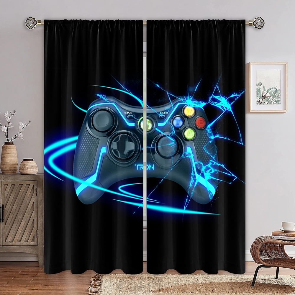 Cool Sports Baseball Helmat Boys Window Curtains in Kids Bedroom Living Room  Hall Treatments Kitchen Decor Drapes Blinds 2Pieces