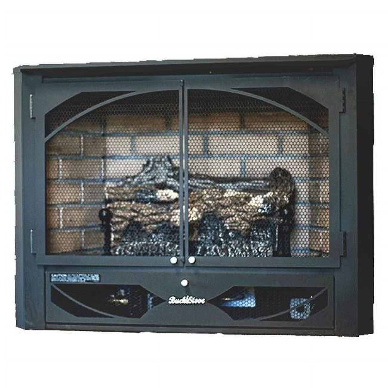 CUI Model 384 Natural Gas Vent Free Gas Heating Stove, Black