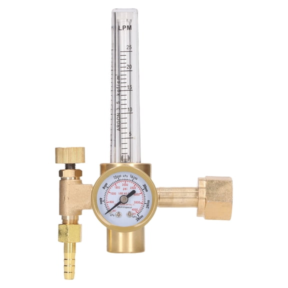 CUIFATI Argon Pressure Regulator Flow Meter, WX-191-03 Brass Gas Flowmeter for MIG TIG Welding, CGA 580 Inlet
