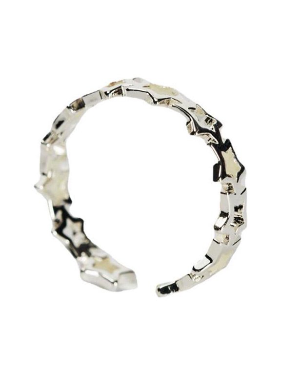 Fashion Luminous Hollow Star Love Heart Retro Silver Color Fluorescent Rings For Women Glow Dark Gifts In Jewelry Fashion