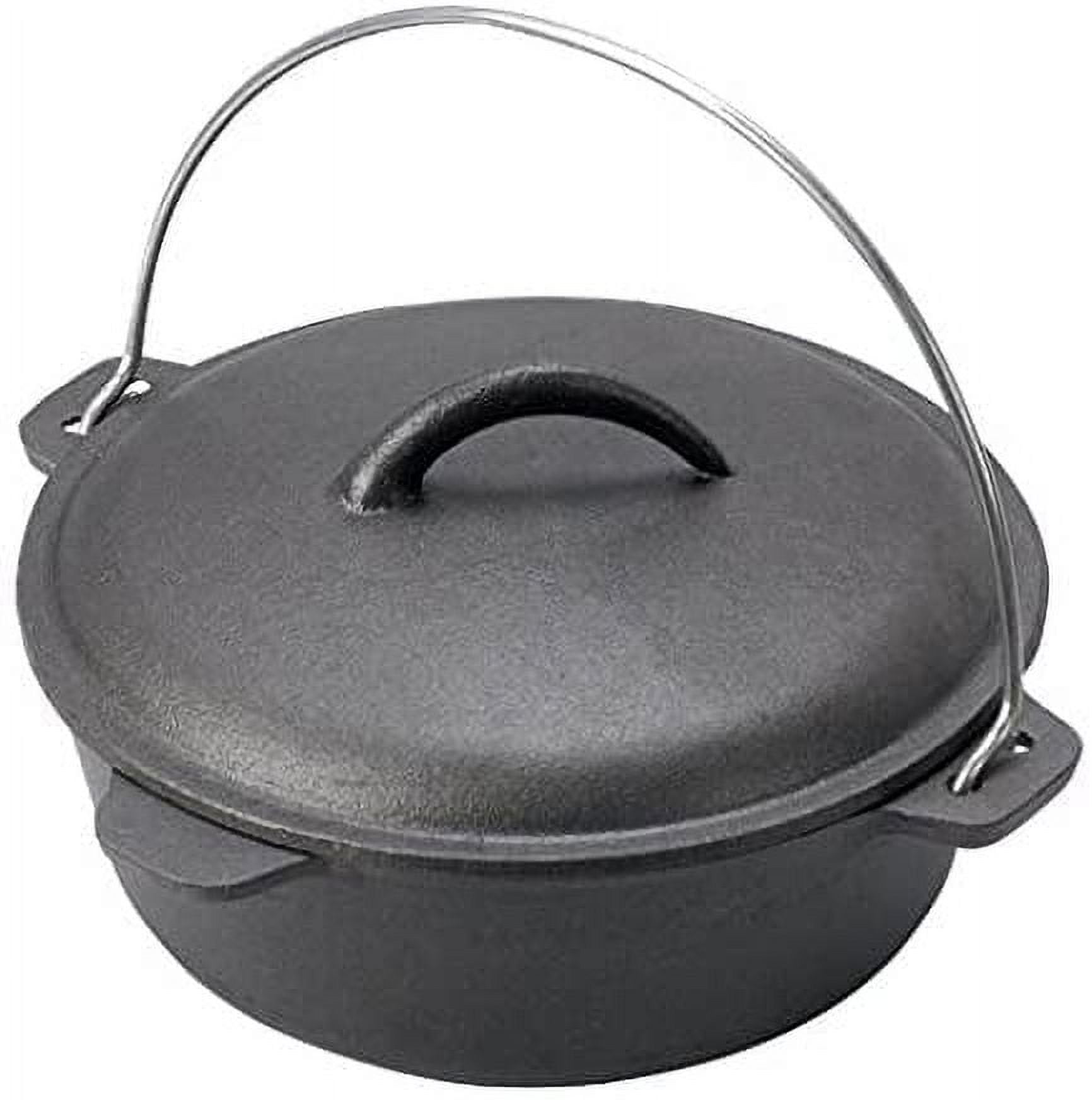 CUISILAND 2QT Cast Iron Dutch Oven with Lifter