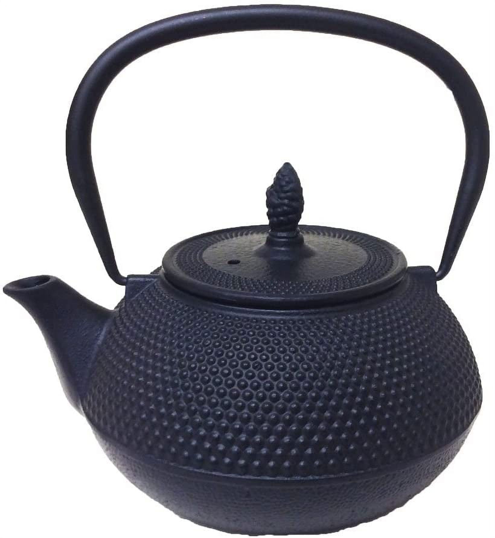 CUISILAND 30oz/0.8L Hobnail Cast Iron Teapot Black