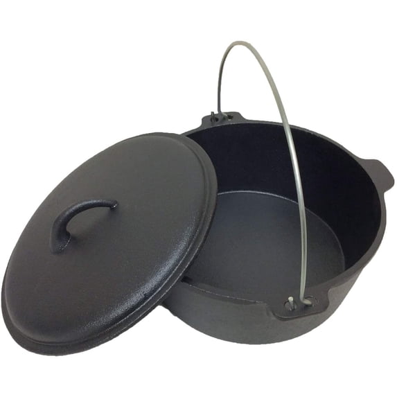 CUISILAND 9QT Pre-Seasoned Cast Iron Dutch Oven with Lid