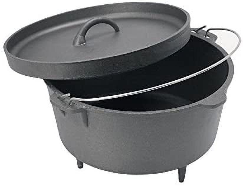 CUISILAND 9QT Pre-Seasoned Lip Lid Cast Iron Dutch Oven with Lid