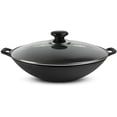 thumbnail image 1 of CUISILAND Pre-Seasoned 12" Cast Iron Wok with Glass Lid, 1 of 4