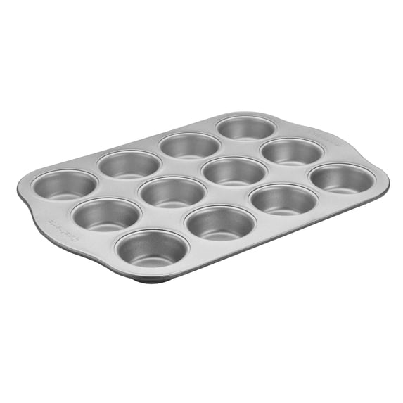 CUISINART CMHB-12MP Easy-Grip Nonstick Muffin Pan, 12 Cup, Silver
