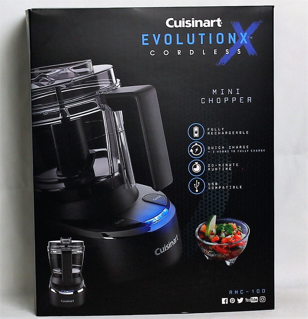 Cuisinart EvolutionX 4-Cup Single Speed Grey Cordless Mini Chopper and Food  Processor RMC-100 - The Home Depot